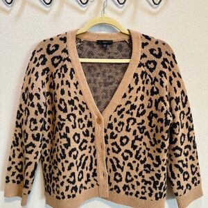 JCrew leopard cardigan- size XS